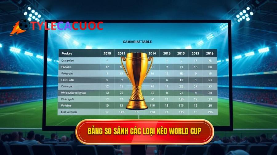 Bảng so sánh đặc điểm các loại kèo World Cup