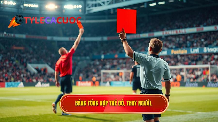 3. Bảng tổng hợp các tình huống thẻ đỏ và quyền thay người